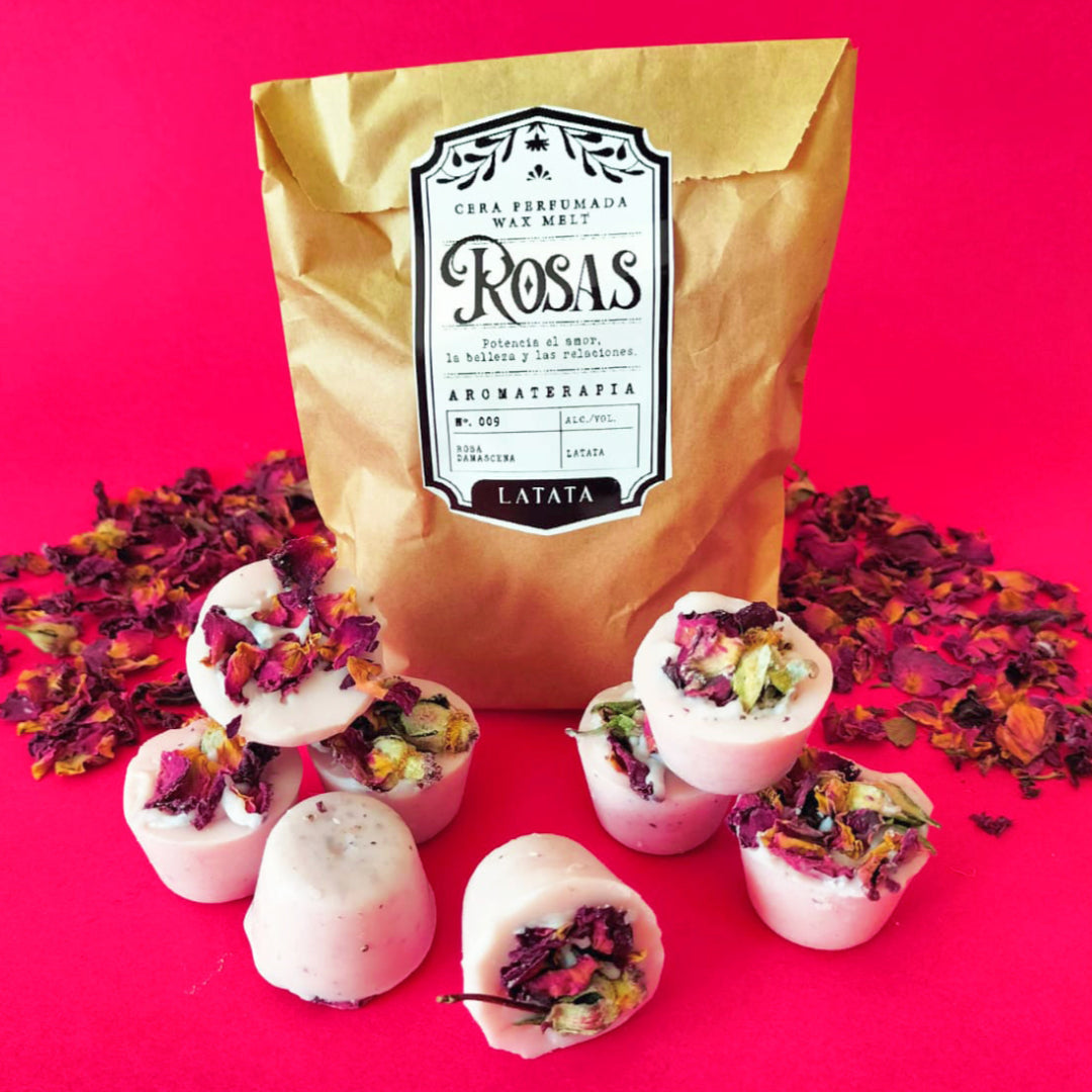 Cera perfumada de rosas