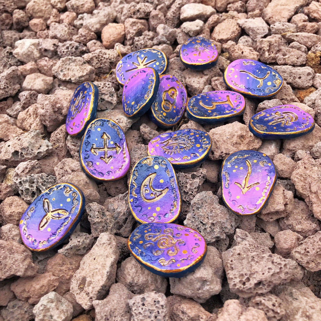 Runas de Bruja artesanales "Velo Astral"