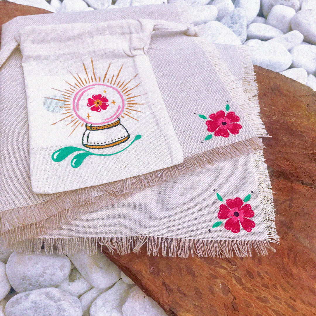 Conjunto saquito + tapete para runas "Revelación"