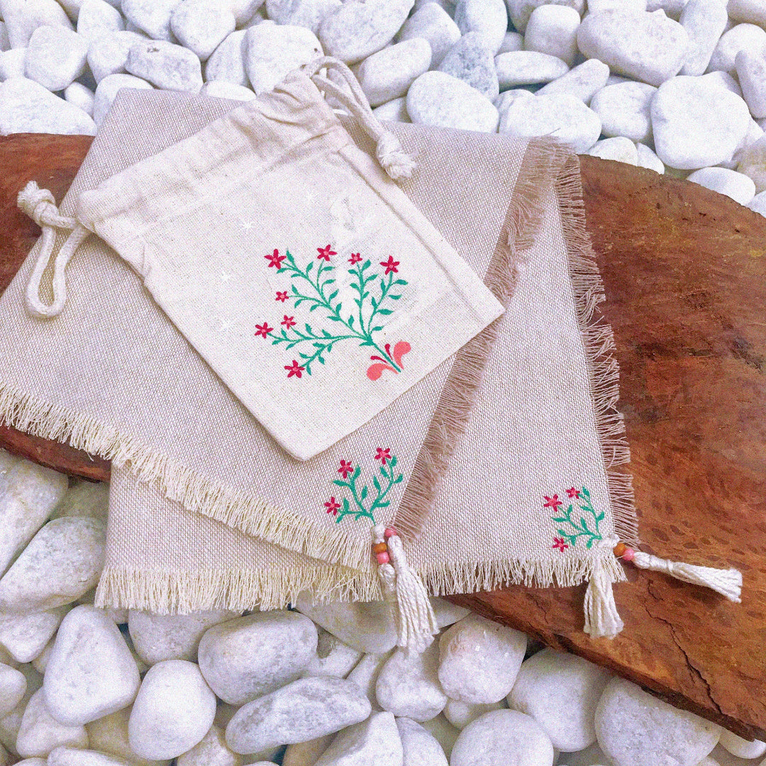 Conjunto saquito + tapete para runas "Raíz"