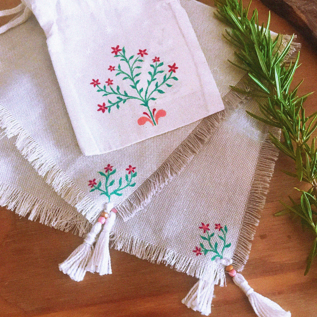 Conjunto saquito + tapete para runas "Raíz"
