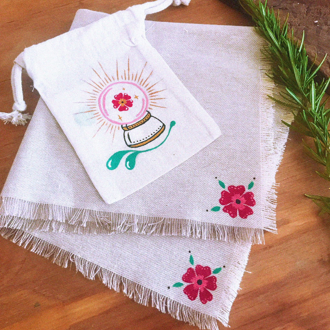 Conjunto saquito + tapete para runas "Revelación"