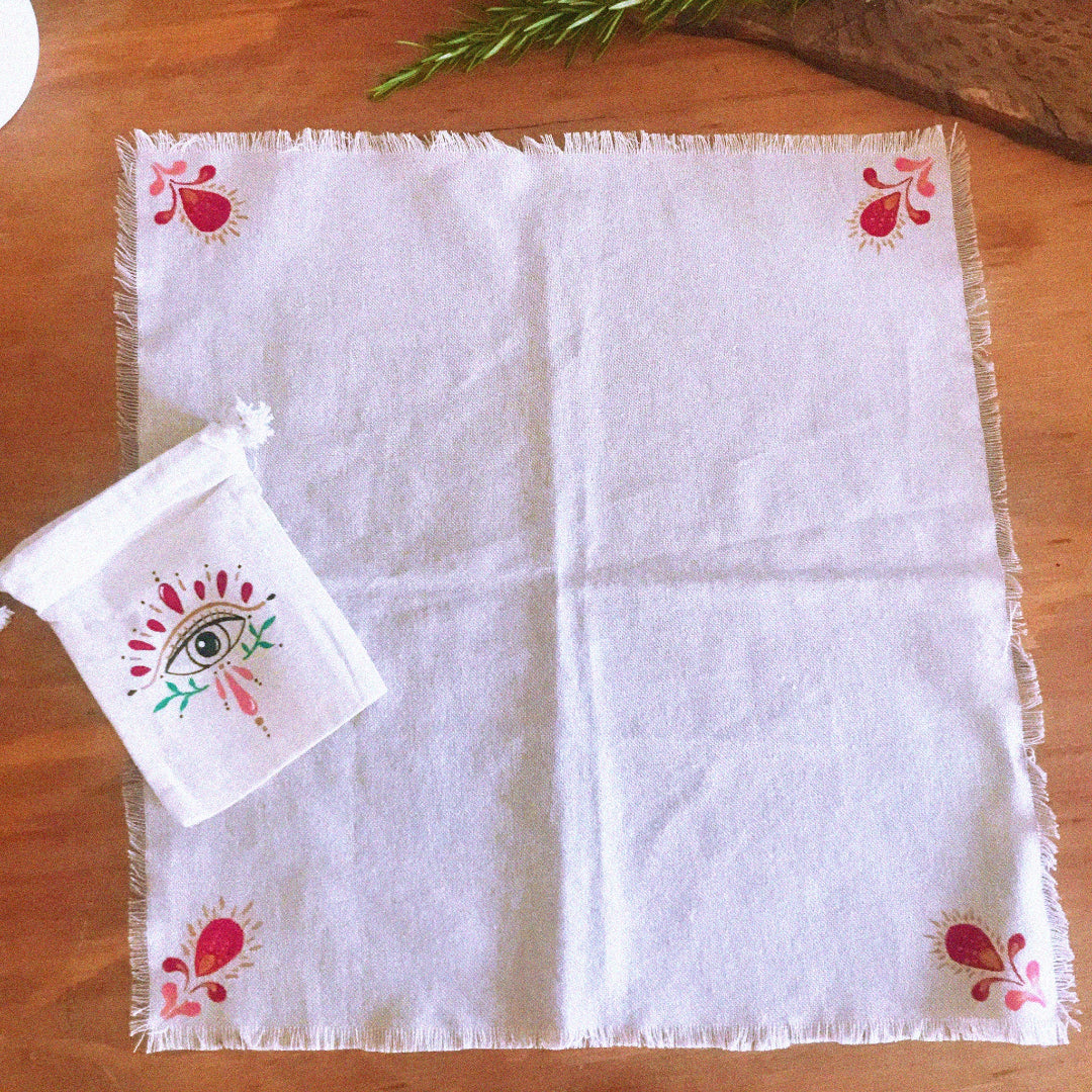 Conjunto saquito + tapete para runas "Custodia"