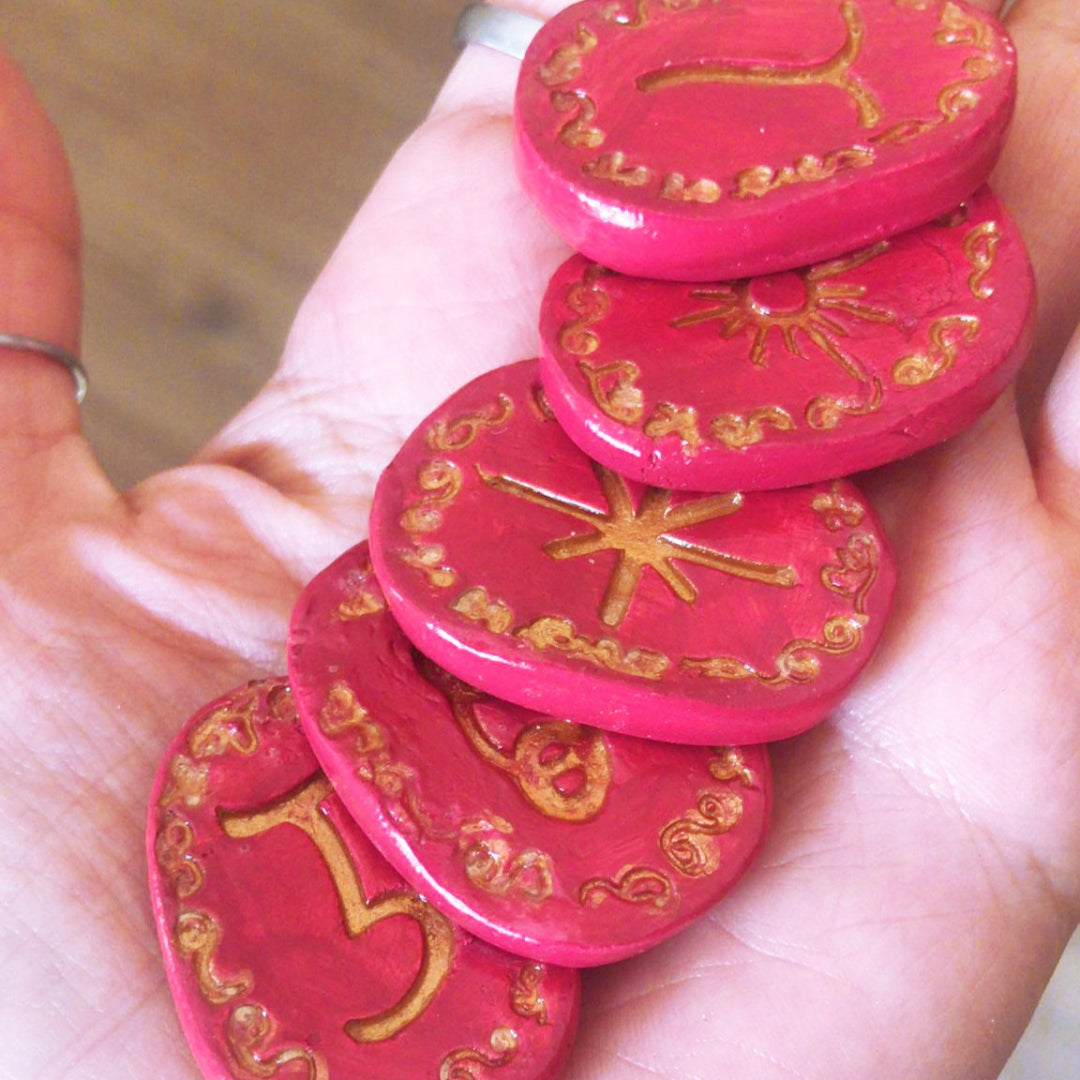 Runas de Bruja artesanales "Fuego del alma"