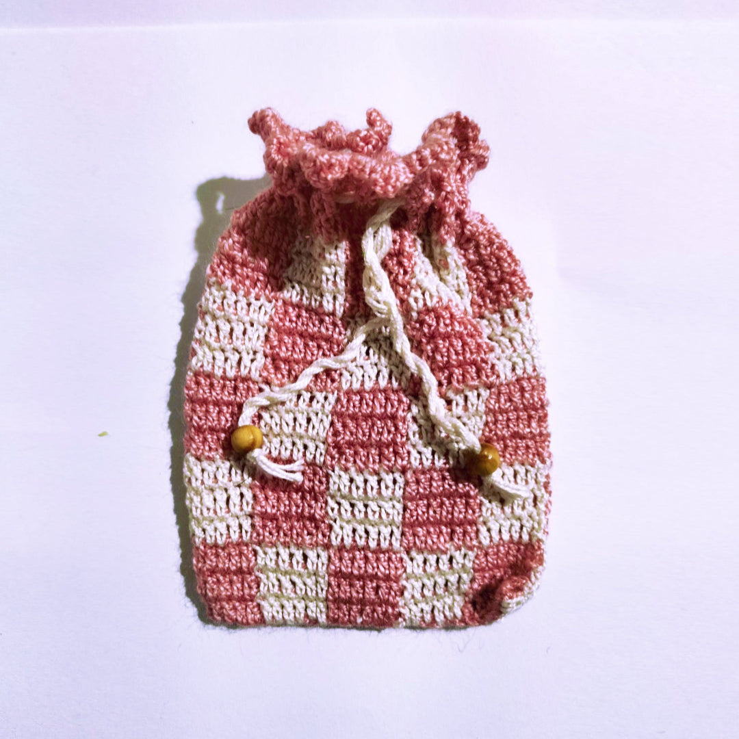BOLSA ARTESANAL | CROCHET | Cuadros (M)