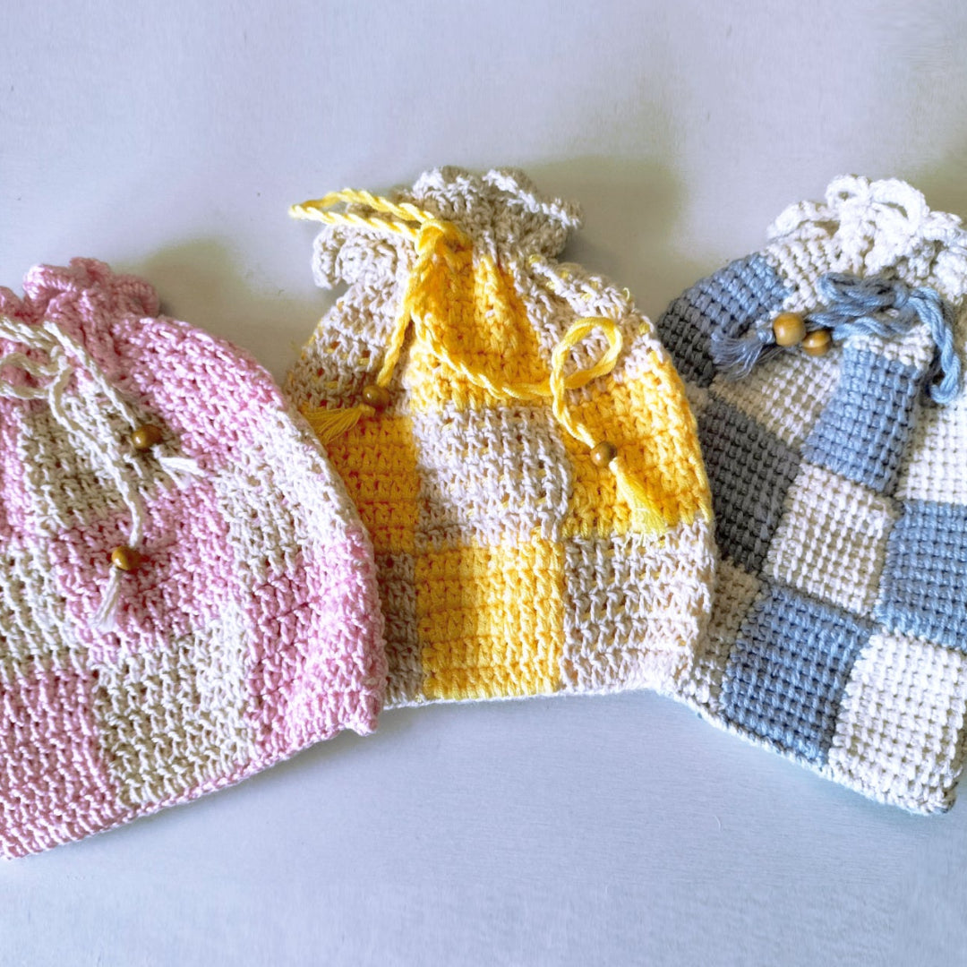 BOLSA ARTESANAL | CROCHET | Cuadros (L)