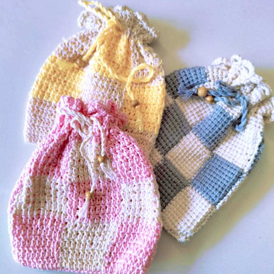 BOLSA ARTESANAL | CROCHET | Cuadros (L)