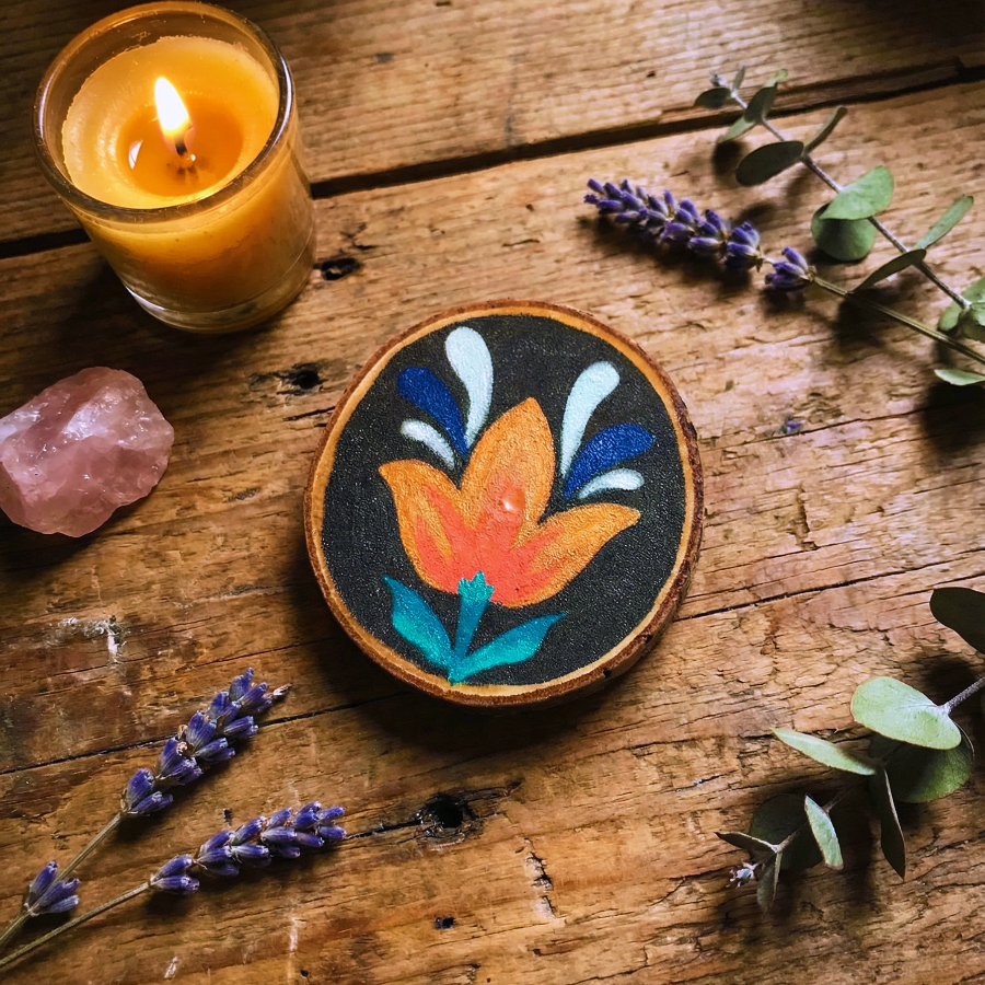 Imanes para nevera de madera "Casa Presente"