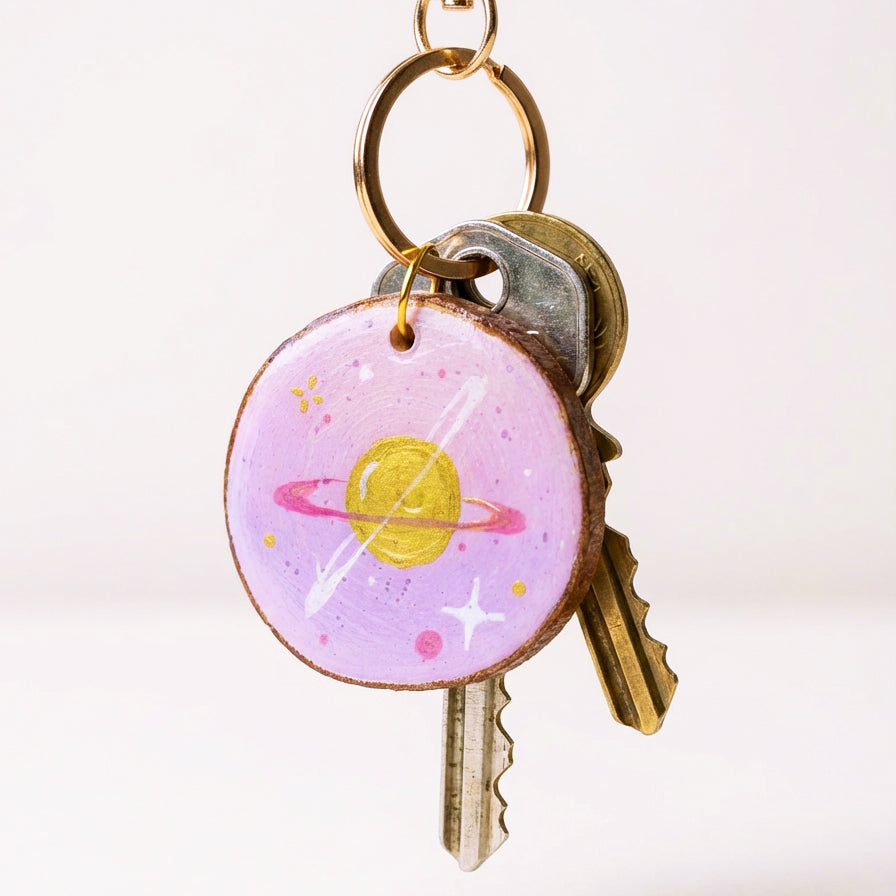 Llavero artesanal "Instante Astral"