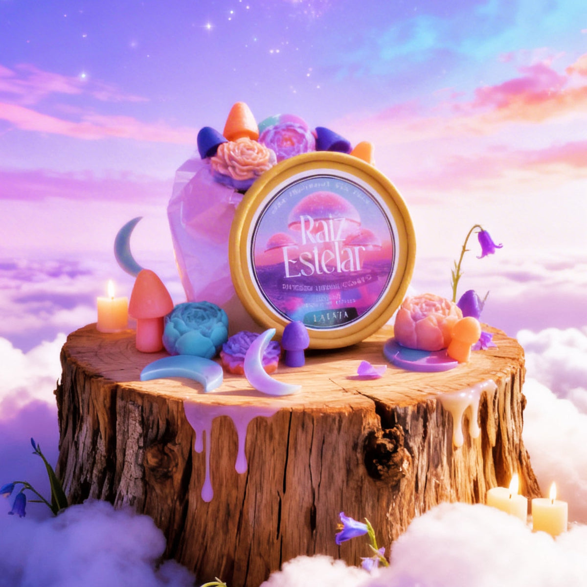 Tarrina de cera perfumada "Raíz Estelar" - COLECCIÓN JARDINES DEL COSMOS