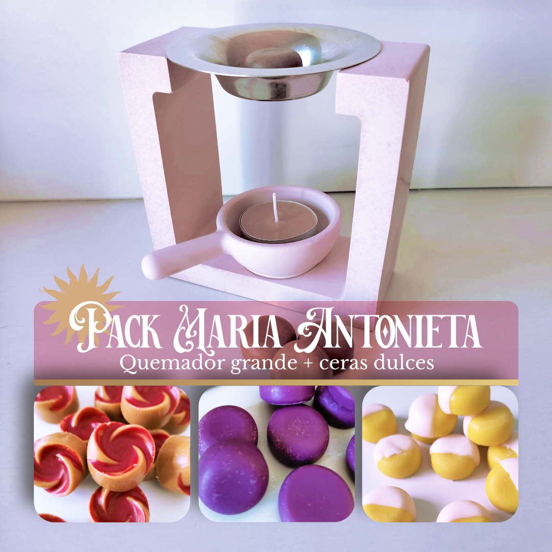 PACK WAX MELTS + QUEMADOR | María Antonieta