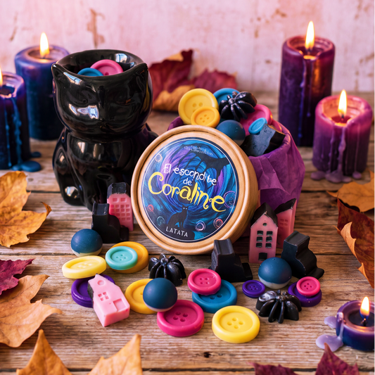 Pack El Escondite de Coraline | Wax Melts + Quemador Gato