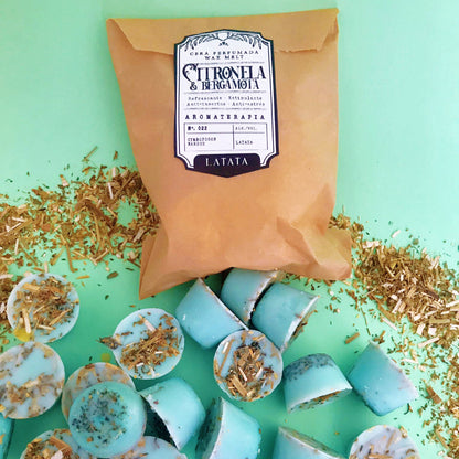 Cera perfumada de Citronela y Bergamota