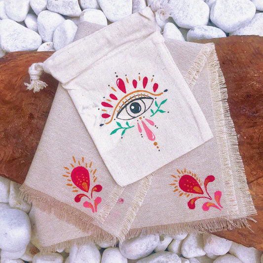 Conjunto saquito + tapete para runas "Custodia"