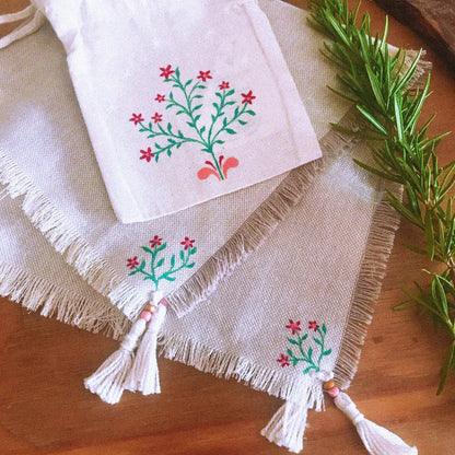 Conjunto saquito + tapete para runas "Raíz"