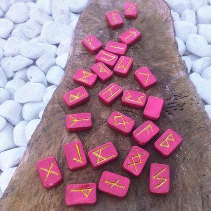 Runas Vikingas artesanales "Flor de Sangre y Oro"