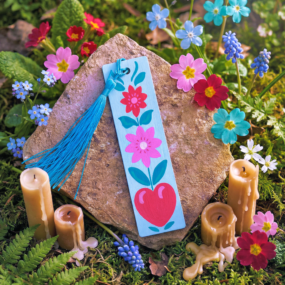 "Wildflower" wooden bookmark