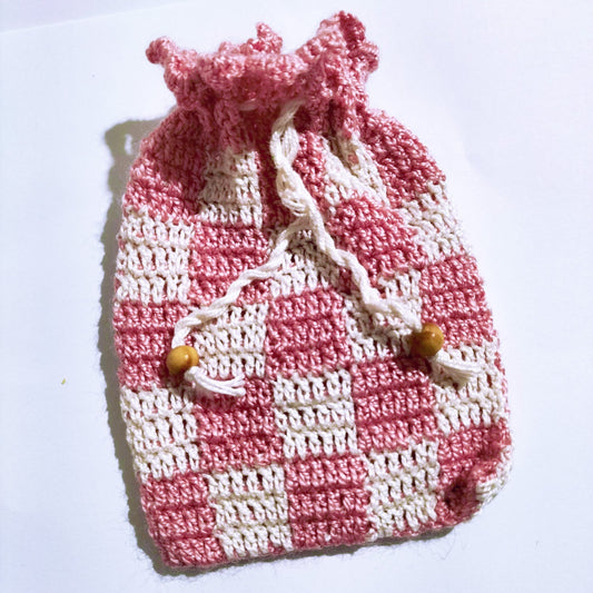 BOLSA ARTESANAL | CROCHET | Cuadros (M)