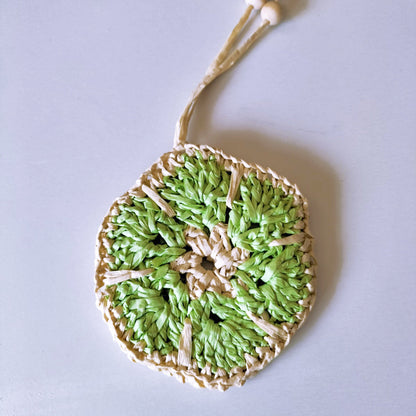 BOLSA ARTESANAL | RAFIA | Flor Beige
