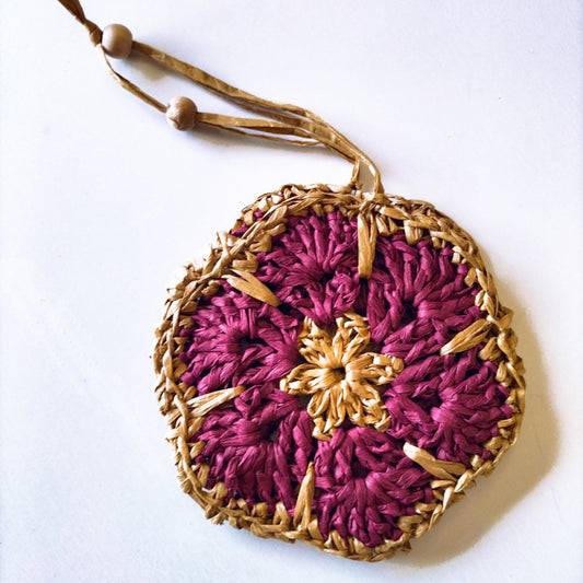 BOLSA ARTESANAL | RAFIA | Flor XL