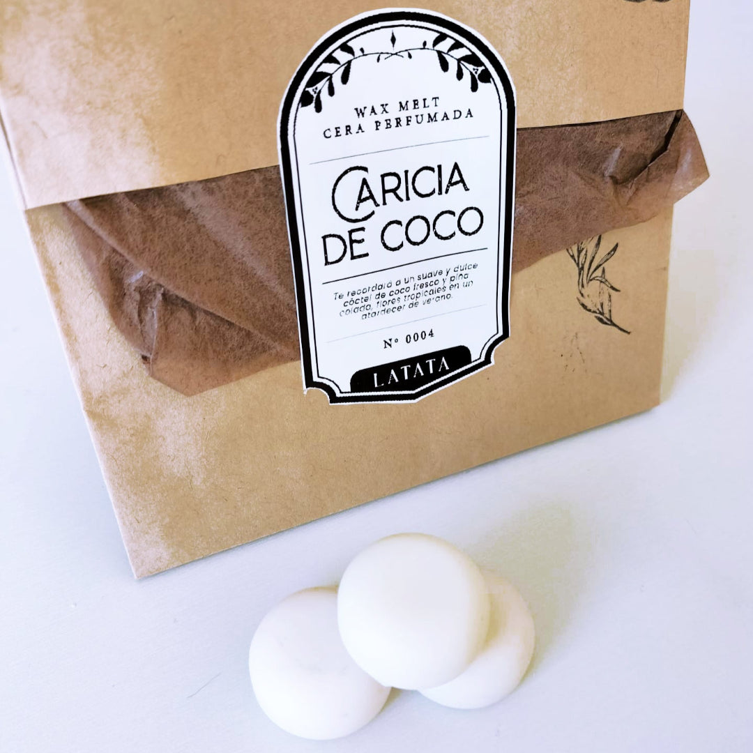 Cera perfumada "Caricia de coco"