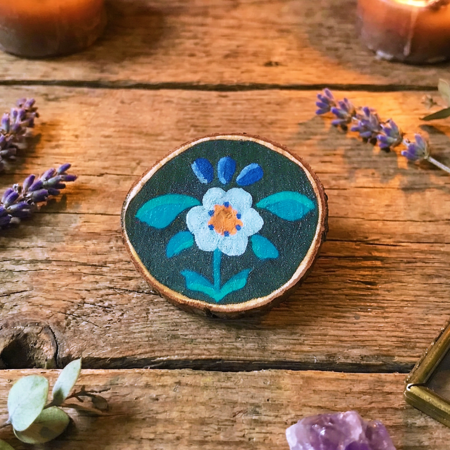 Imanes para nevera de madera "Casa Presente"