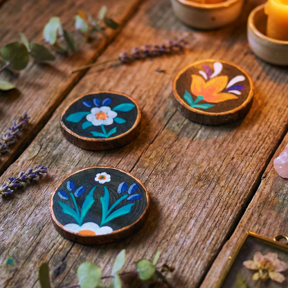 Imanes para nevera de madera "Casa Presente"