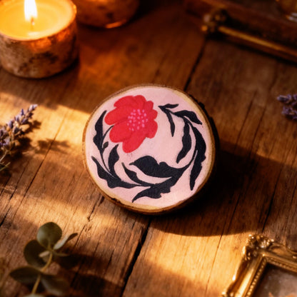 Imanes para nevera de madera "Fulgor de Hogar"