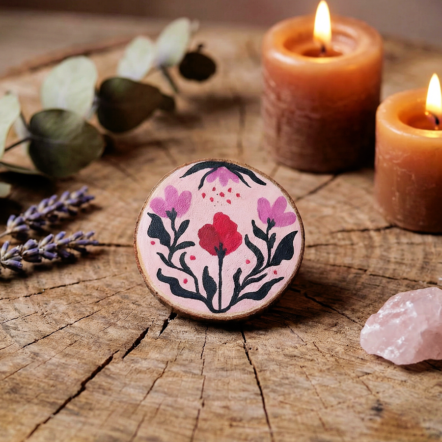 Imanes para nevera de madera "Fulgor de Hogar"