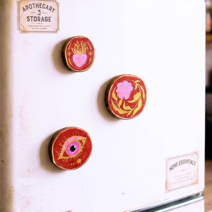 Imanes para nevera de madera "Lumbre Suave"