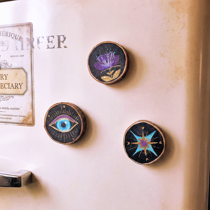 Imanes para nevera de madera "Luz Serena"