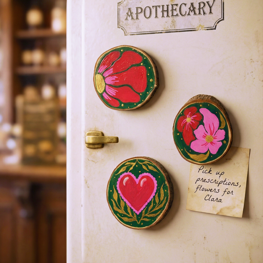 Imanes para nevera de madera "Alma Doméstica"