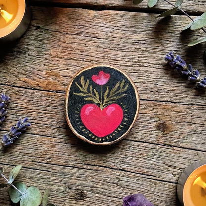 Imanes para nevera de madera "Nido Cálido"