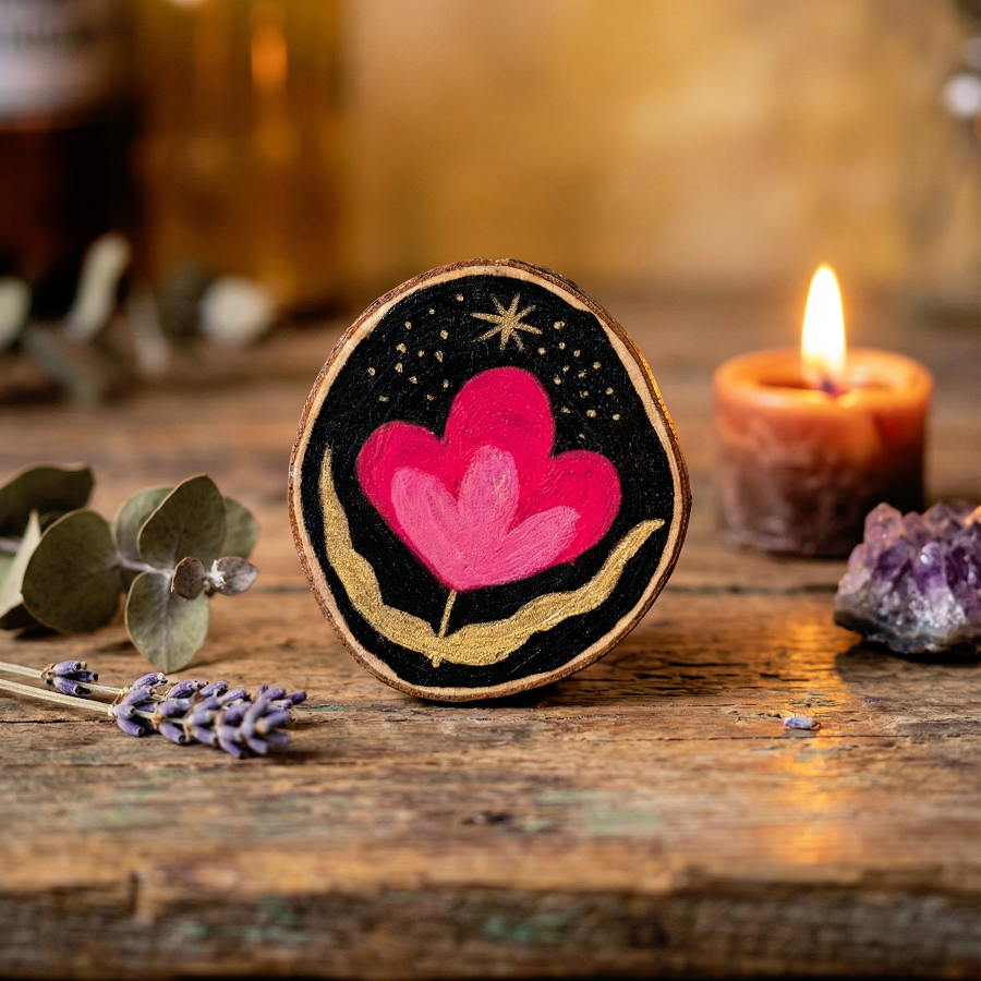 Imanes para nevera de madera "Nido Cálido"