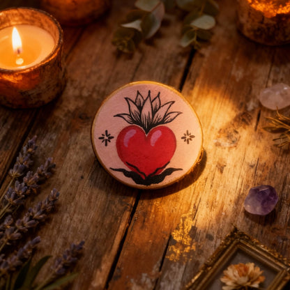 Imanes para nevera de madera "Fulgor de Hogar"