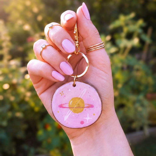 Llavero artesanal "Instante Astral"