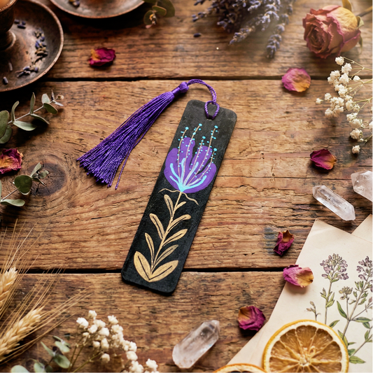 Marcapáginas de madera "Noche Serena"