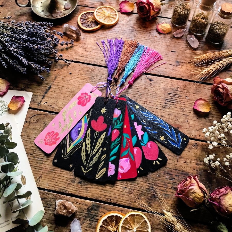 Marcapáginas de madera "Jardín Secreto"