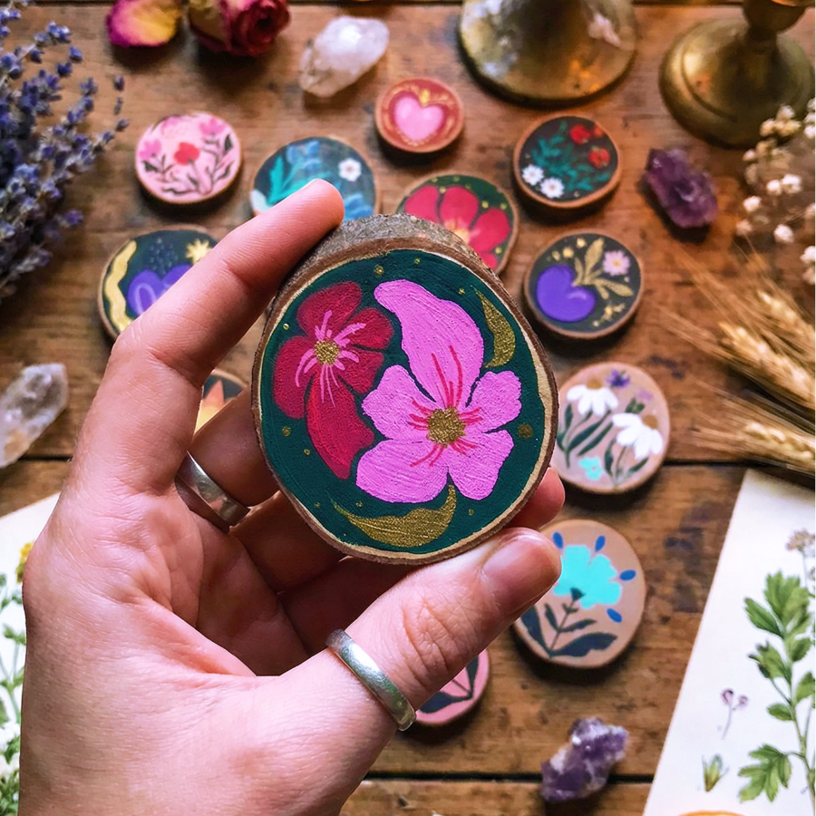 Imanes para nevera de madera "Alma Doméstica"