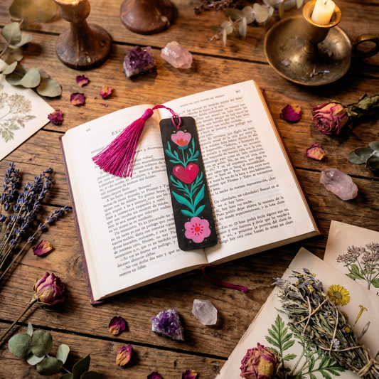 Marcapáginas de madera "Pausa Sagrada"