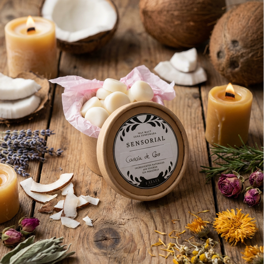 Cera perfumada "Caricia de coco"
