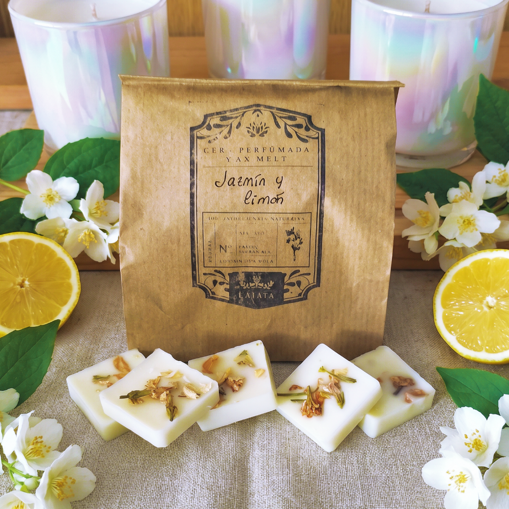 Jasmine and lemon scented wax