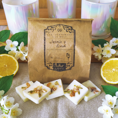 Jasmine and lemon scented wax