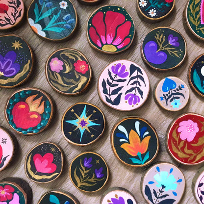 Imanes para nevera de madera "Bruma Hogareña"