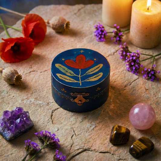 Joyero artesanal "Crimson Flamma"