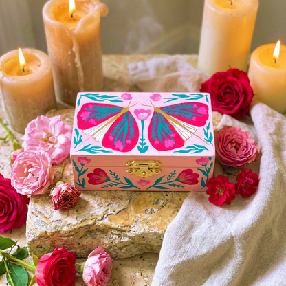 Joyero artesanal "Blossom Wing"