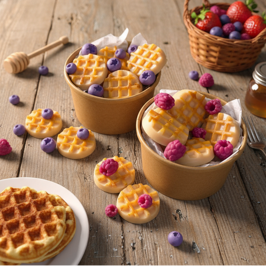 Cera perfumada "Gofres con frambuesas o arándanos"