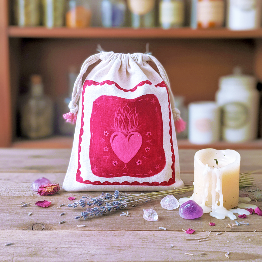 Saquito "Cor Ardens" rojo